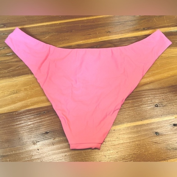NWT J. Crew Pink Curved Waist Cheeky Bikini Bottom, Mid Rise, Size XL - Picture 4 of 11